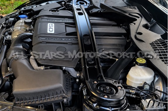 Barre anti-rapprochement supérieure avant Drake Stealth Edition pour Ford Mustang S550 Ecoboost / V8