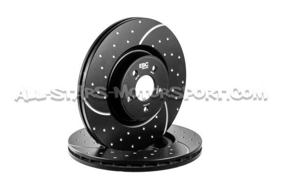 Ford Focus 2 RS EBC Turbo Grooved Front Brake Discs