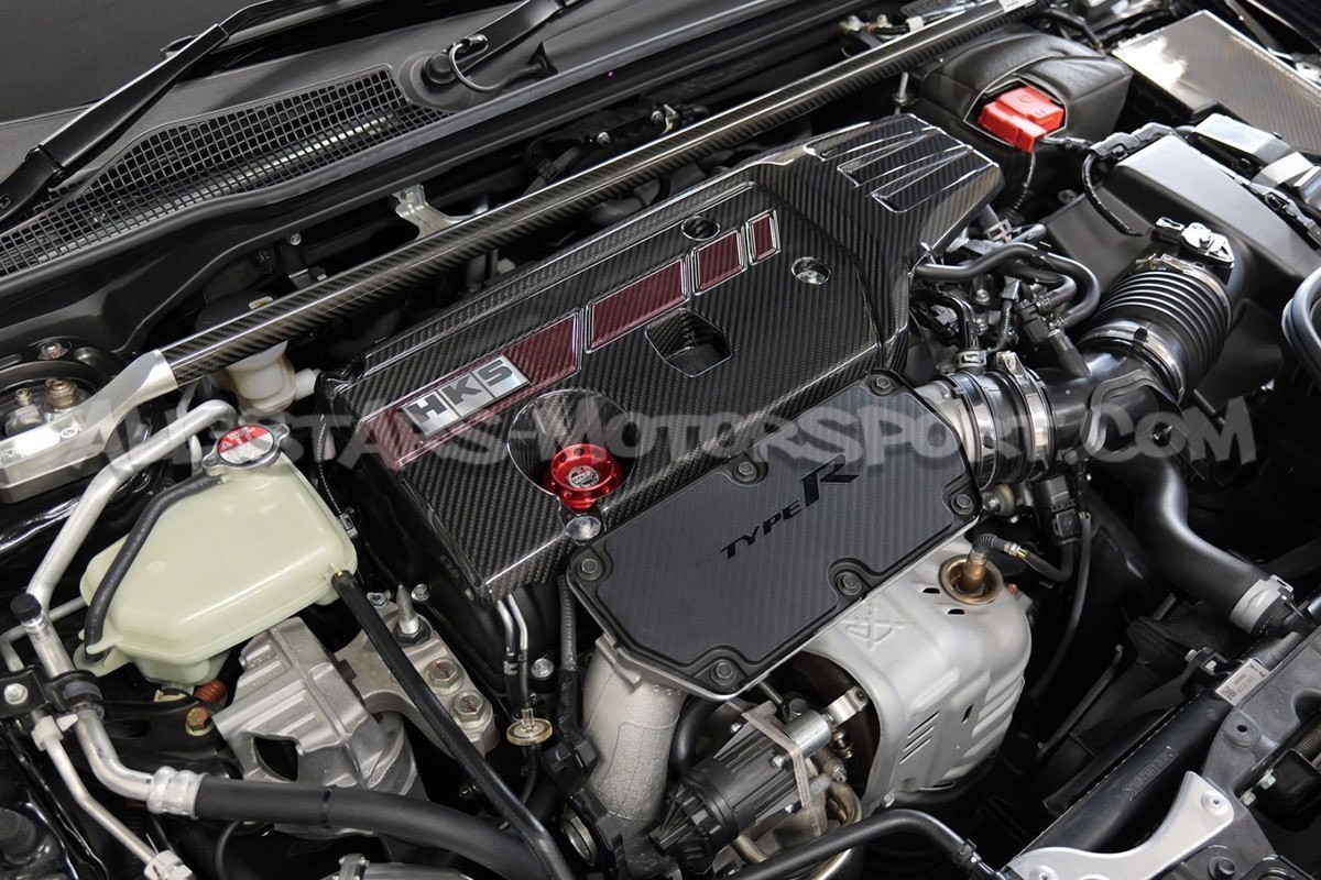 Tapa de motor HKS de carbono para Honda Civic Type R FK8 / FL5
