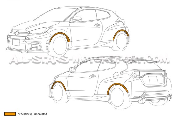 Extensiones de aletas HKS para Toyota GR Yaris