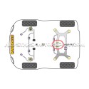 Inserts avants de support de différentiel arrière Powerflex pour BMW M135i / M140i / M235i / M240i F2x et 335i / 435i F3x