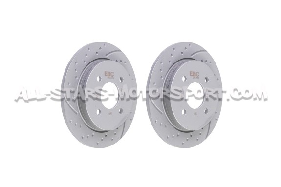 Discos de freno traseros EBC Turbo Grooved para Ford Fiesta ST MK7
