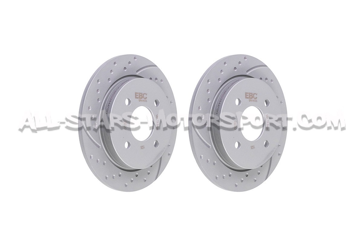 Discos de freno traseros EBC Turbo Grooved para Ford Fiesta ST MK7