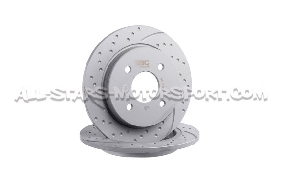 Discos de freno traseros EBC Turbo Grooved para Ford Fiesta ST MK7