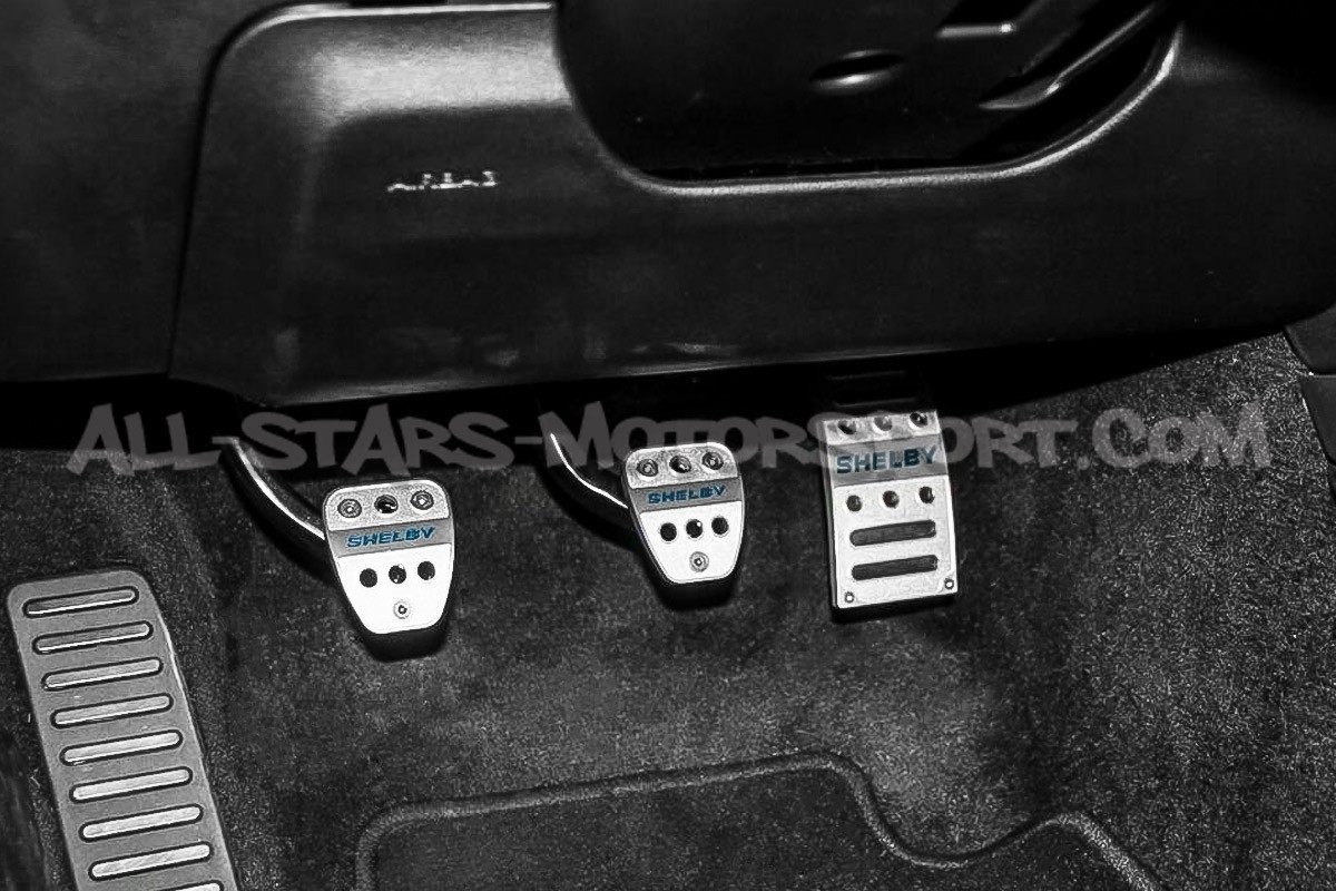 Kit de cubrepedales de aluminio Shelby para Ford Mustang S550 V8 / EcoBoost