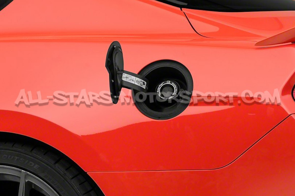 Porte de trappe à essence Drake Comp Series noire pour Ford Mustang S550 V8 5.0