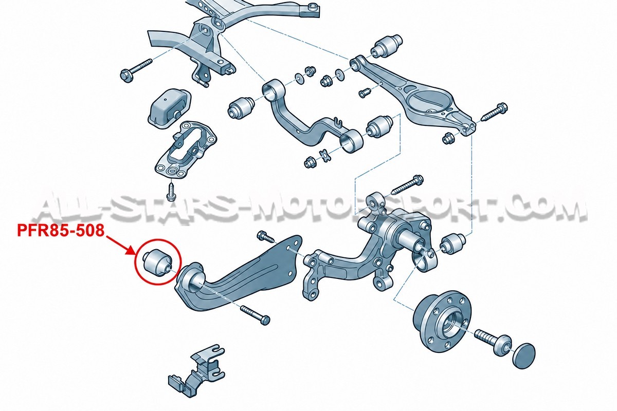 Golf 5 GTI / R32, Golf 6 GTI / R, Leon 2, S3 8P, RS3 8P, TT 8J Powerflex Rear Trailing Arm Front Bushes