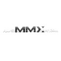 Badge emblème autocollant MMX noir brillant ou chrome