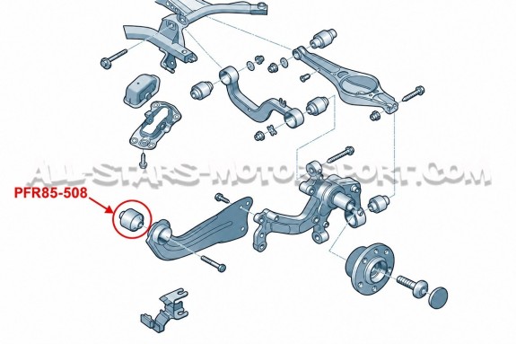 Golf 5 GTI / R32, Golf 6 GTI / R, Leon 2, S3 8P, RS3 8P, TT 8J Powerflex Rear Trailing Arm Front Bushes