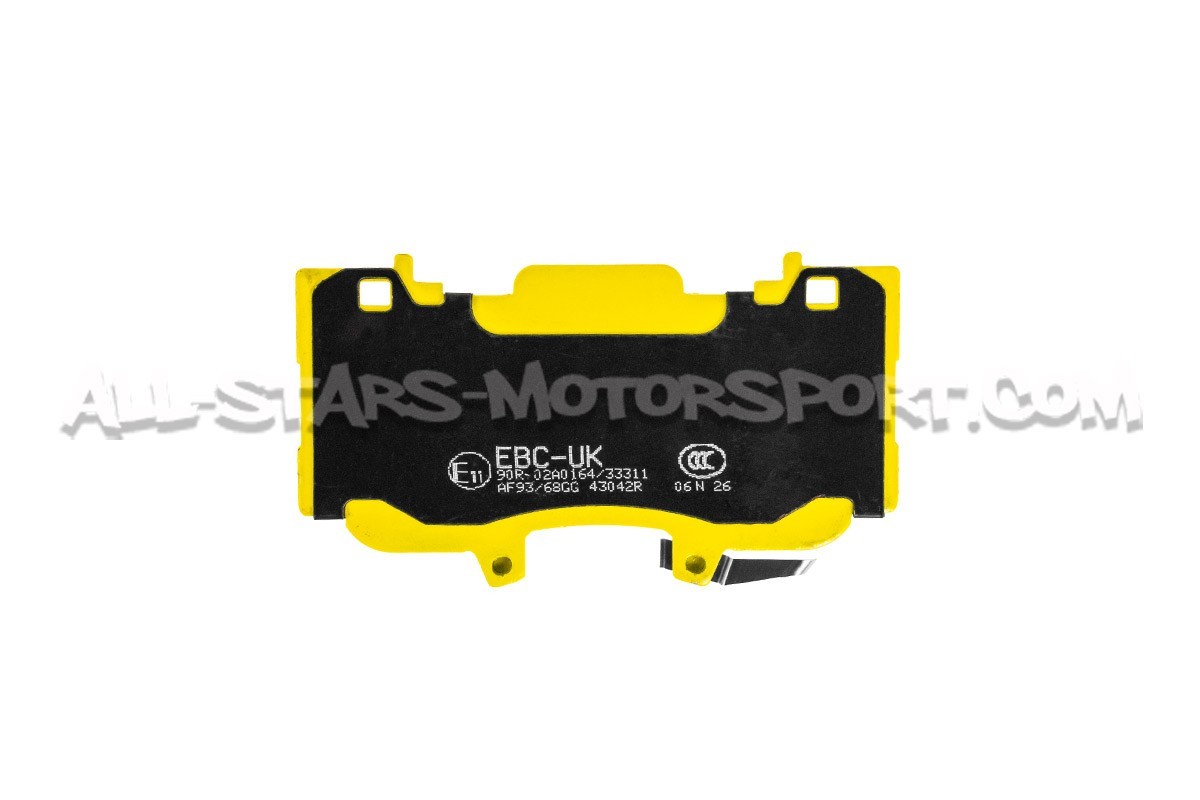 Plaquettes de frein avants EBC Yellow Stuff pour Ford Mustang S550 Ecoboost / GT 5.0 V8 (Non Brembo)
