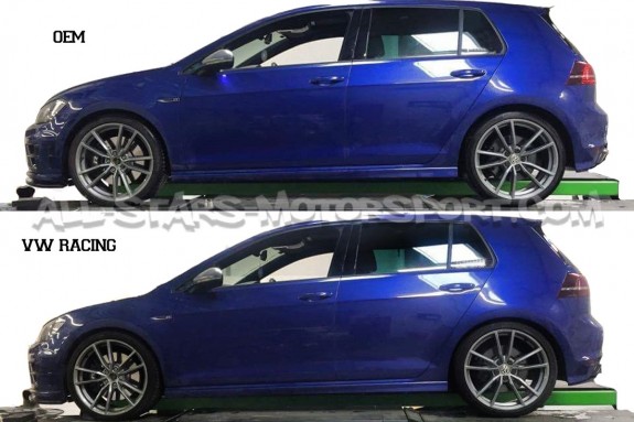 Kit ressorts courts Racingline pour Golf 7 R