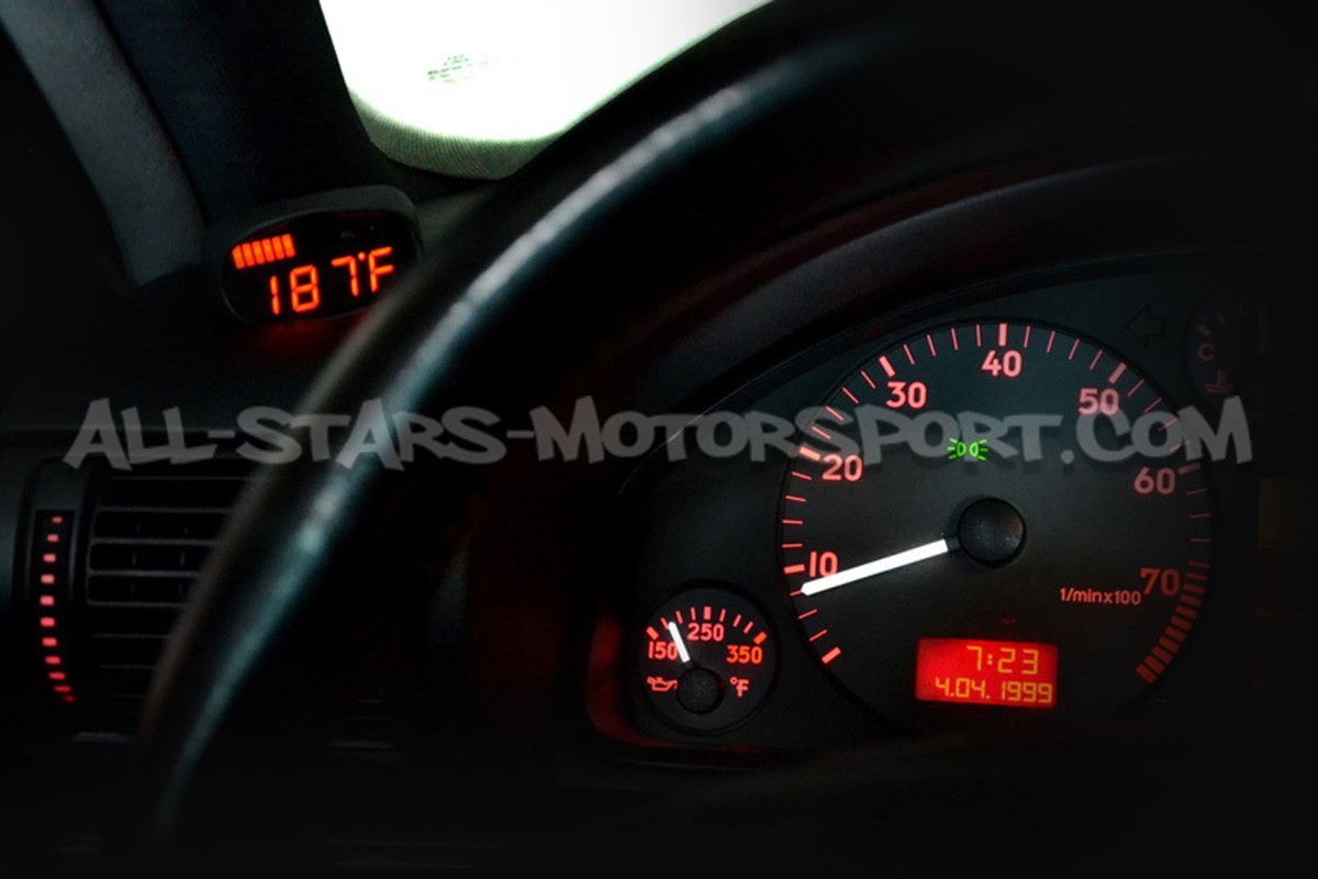 Reloj digital P3 Gauges para rejilla de ventilacion de Audi S4 / RS4 B5