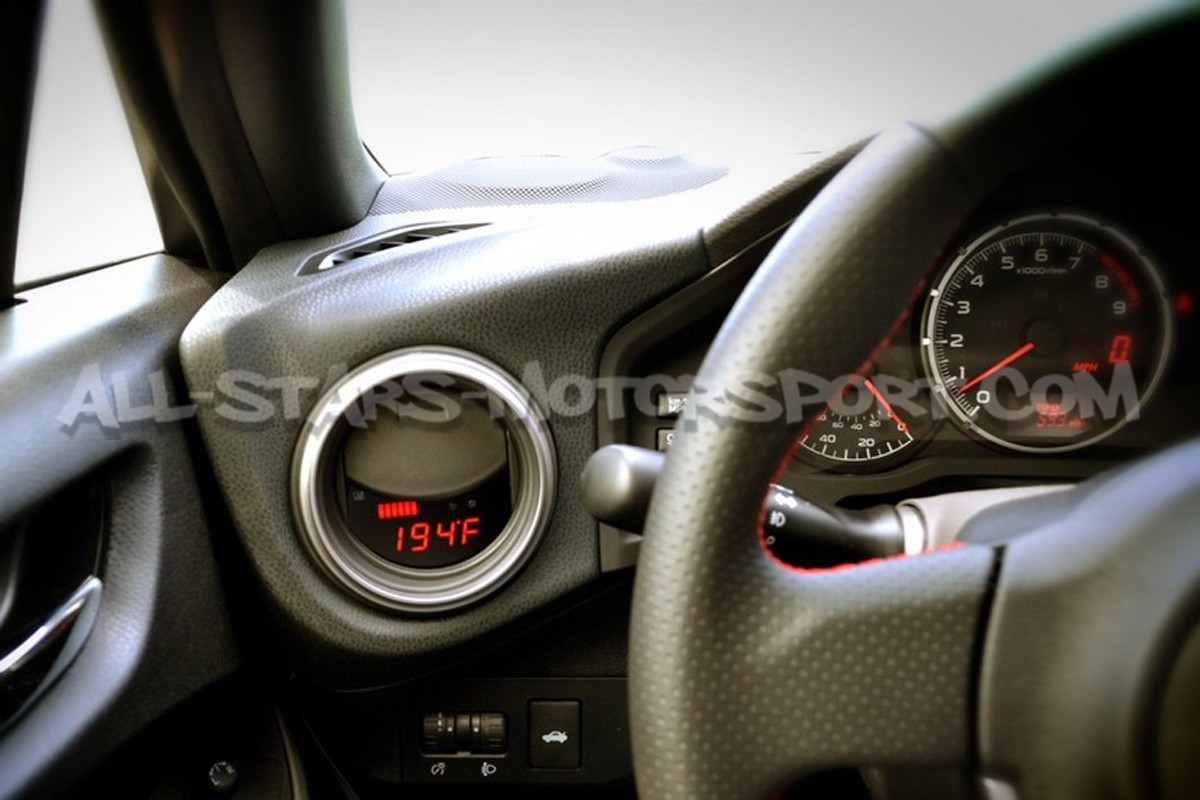Reloj digital P3 Gauges para rejilla de ventilacion de Subaru BRZ / Toyota GT86