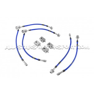 Stainless Steel Braided Brake Line Kit For Nissan 350Z Z33 Coupe & Roadster – Front & Rear, PTFE Lined