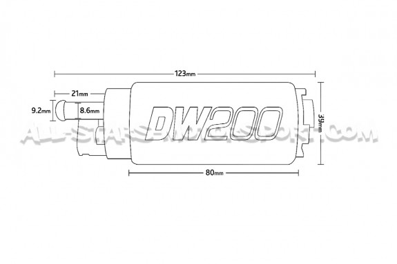 Pompe a essence Deatchwerks DW200 255lph pour Subaru Impreza GT et WRX / STI 01-07