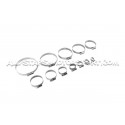 Stainless steel clamps for hoses from 8 to 110mm