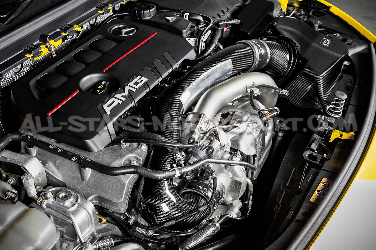 Tubo entrada de turbo de carbono Eventuri para Mercedes Benz A35 AMG W177