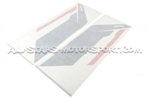 Autocollants d'ailes APR sideburns noir / rouge ou argent rouge