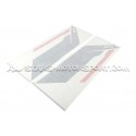 Autocollants d'ailes APR sideburns noir / rouge ou argent rouge