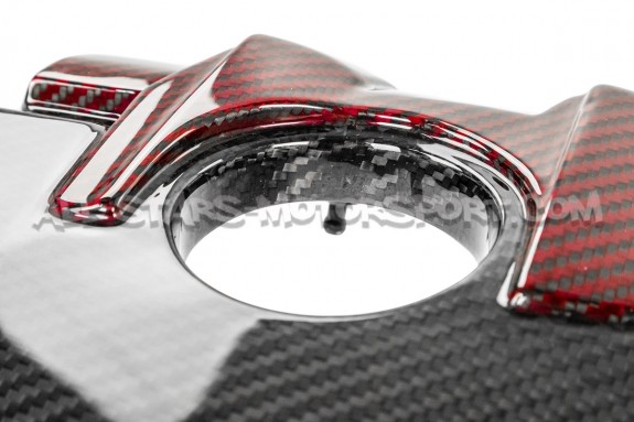 Couvre moteur carbone et kevlar rouge Eventuri pour Audi RS3 8V.5 /...