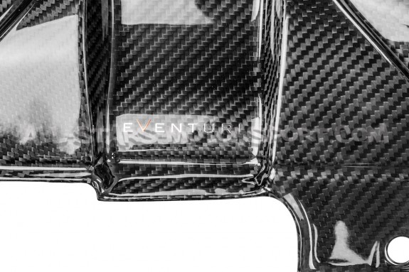 Tapa de radiador / difusor de aire de carbono Eventuri para Audi RS...