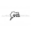 Sticker autocollant TFSI 4xx rouge, blanc ou noir