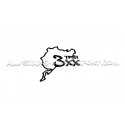 Sticker Autocollant TFSI 3xx rouge, blanc ou noir