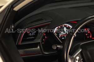 Reloj digital P3 Gauges para rejilla de ventilacion de Honda Civic Type R FK8