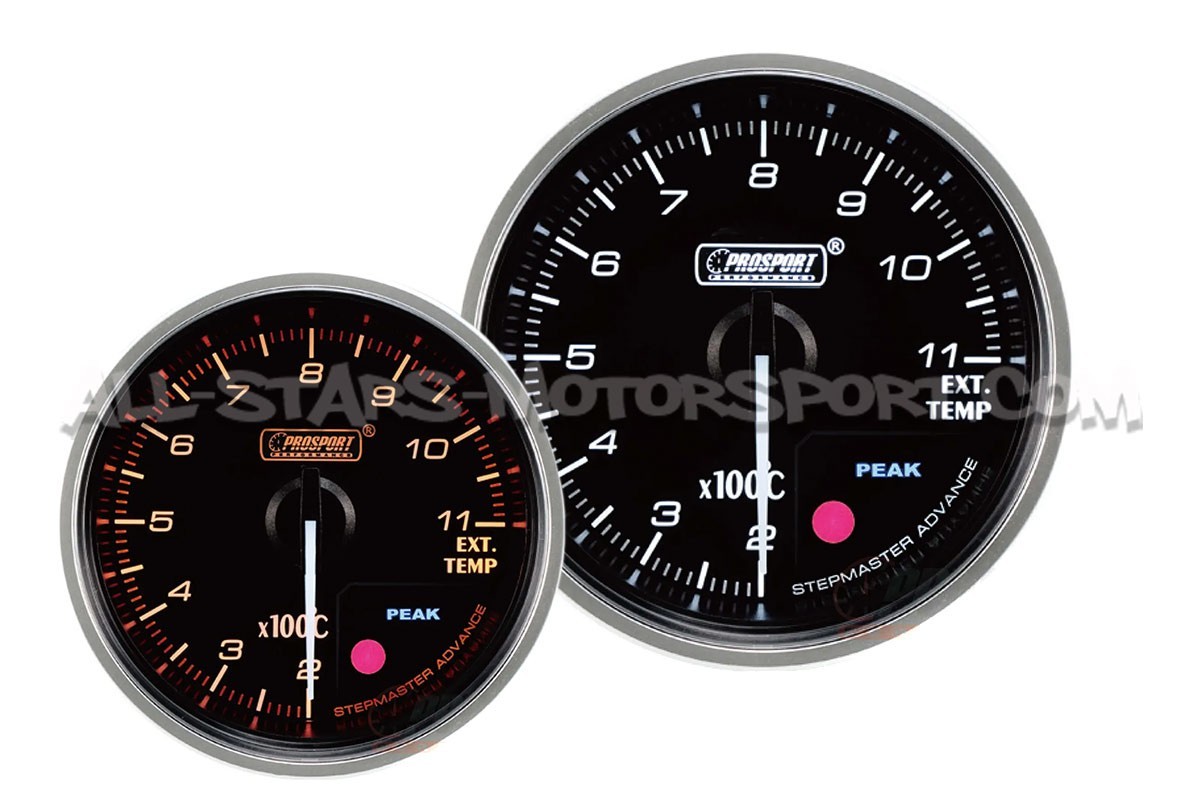 Manómetro temperatura de los gases de escape 52mm Prosport Supreme Rojo / Blanco