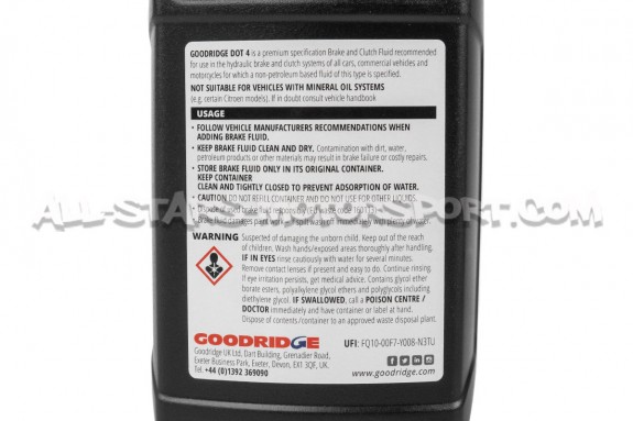 Goodridge Street or Racing High Performance Brake Fluid