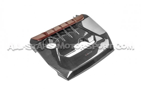 Couvre moteur carbone et kevlar rouge Eventuri pour Toyota Yaris GR