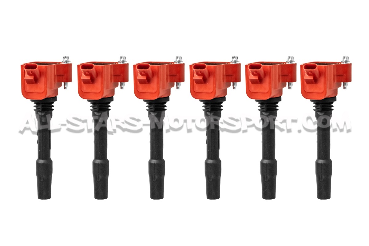 Bobinas de encendido Dinan rojo para BMW 140i / 240i / 340i / Supra B58 y M3 / M4 G8x / X3M S58